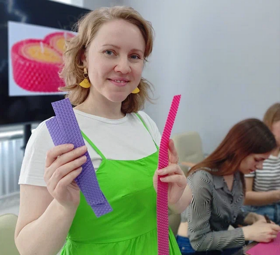 Новогодние свечи из вощины